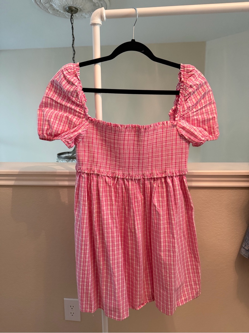 Aritzia Sunday Best Hadley Dress in Pink Plaid